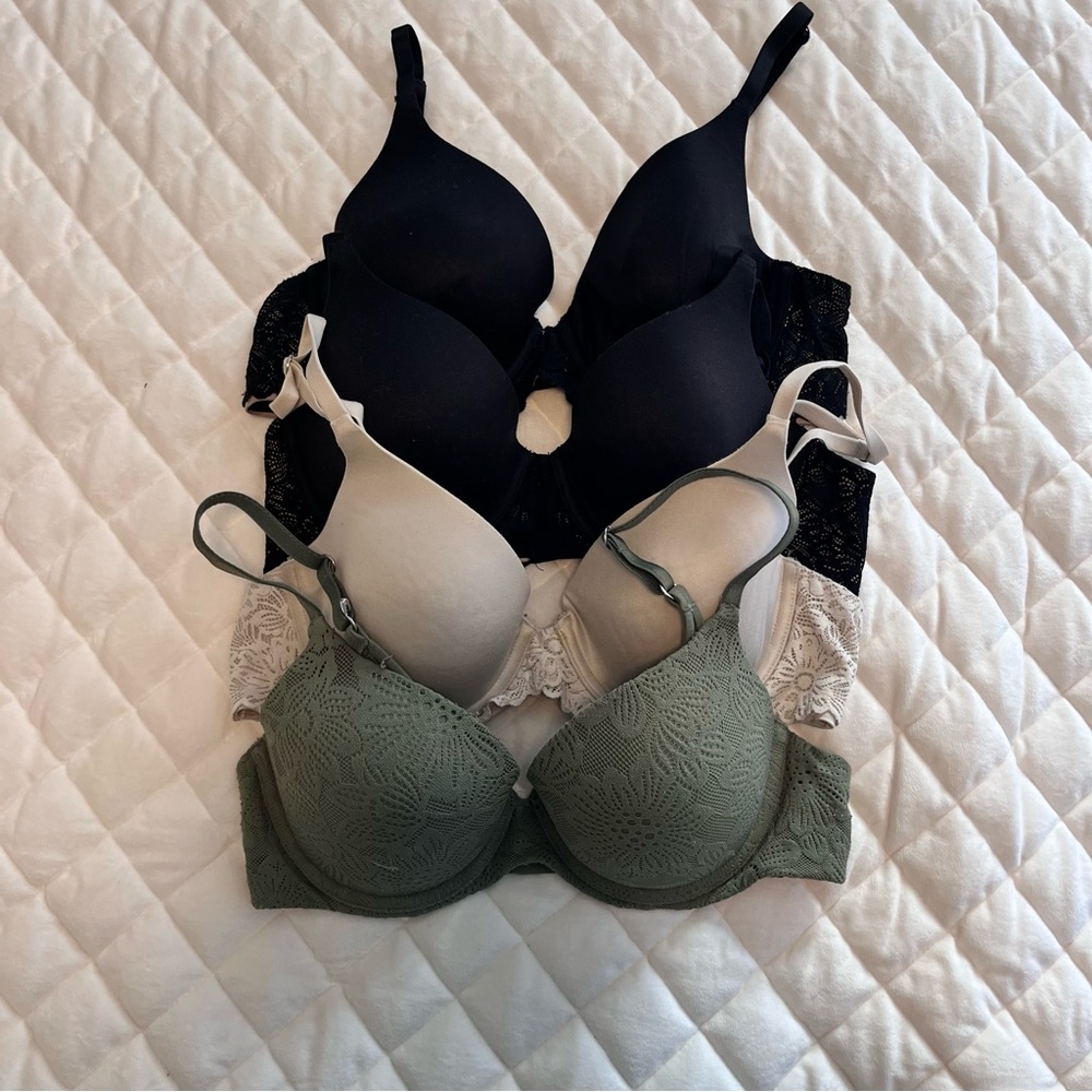 Lot of 4 Aerie Real Sunnie Full Coverage and Demi Bras 34C
